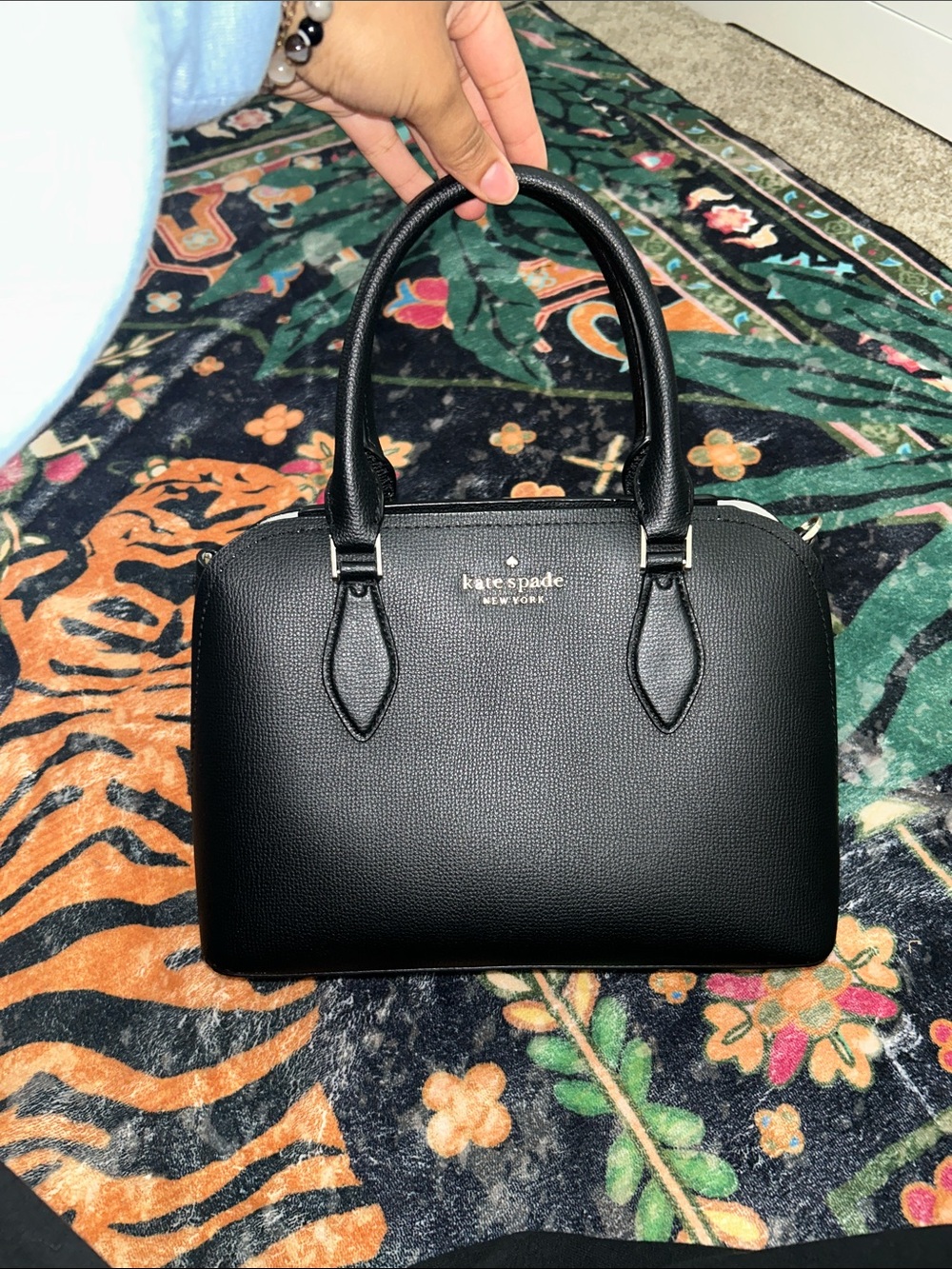 kate spade Black Pebbled Leather Satchel